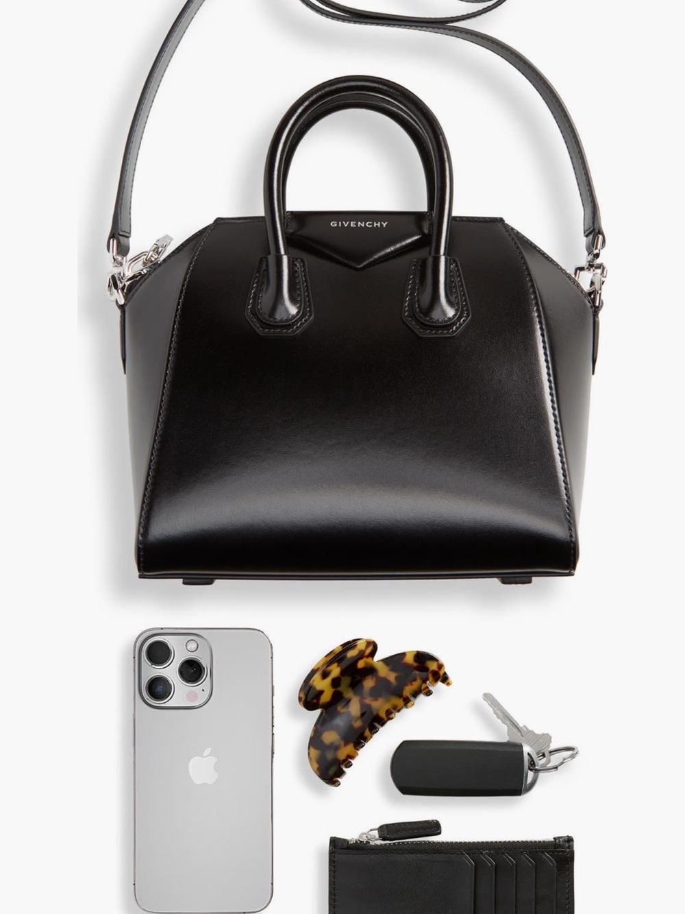 Givenchy Antigona Mini Leather Bag Satchel in Black - Picture 9 of 11